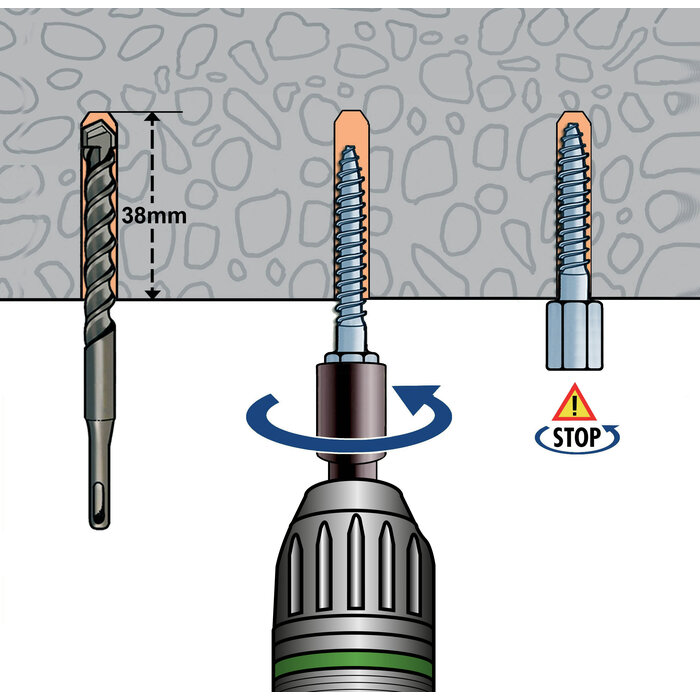 Piton de suspension - Rapido - ING Fixation - Ø M8 - Boîte de 100 pièces- -3