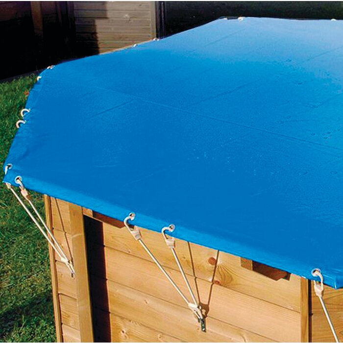 Bâche d'hivernage ronde pour piscine bois Ubbink-1