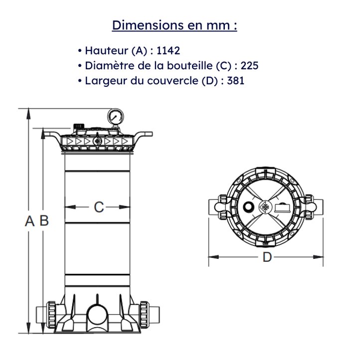 Filtre à cartouche Freeflo Pentair - 18 m³/h-7