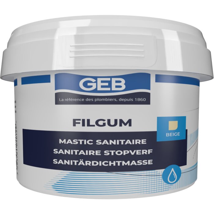 Mastic d’étanchéité – GEB – Filgum– Pâte ferme malléable – Spéciale sanitaire