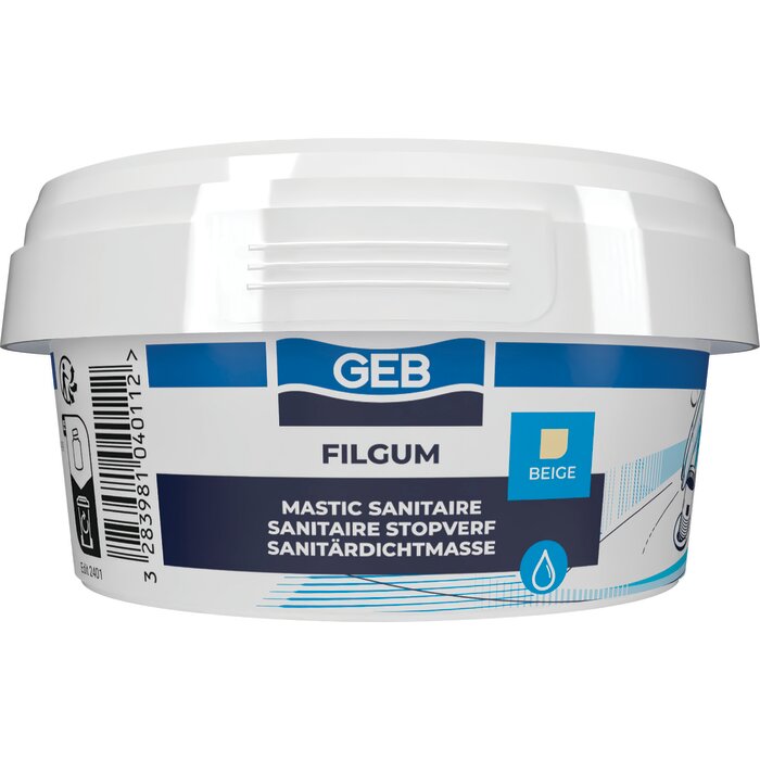 Mastic d’étanchéité – GEB – Filgum– Pâte ferme malléable – Spéciale sanitaire-1