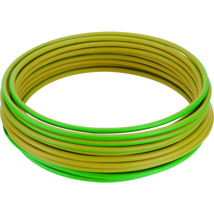 Fil H07 V-U 1,5 mm² - vert/jaune