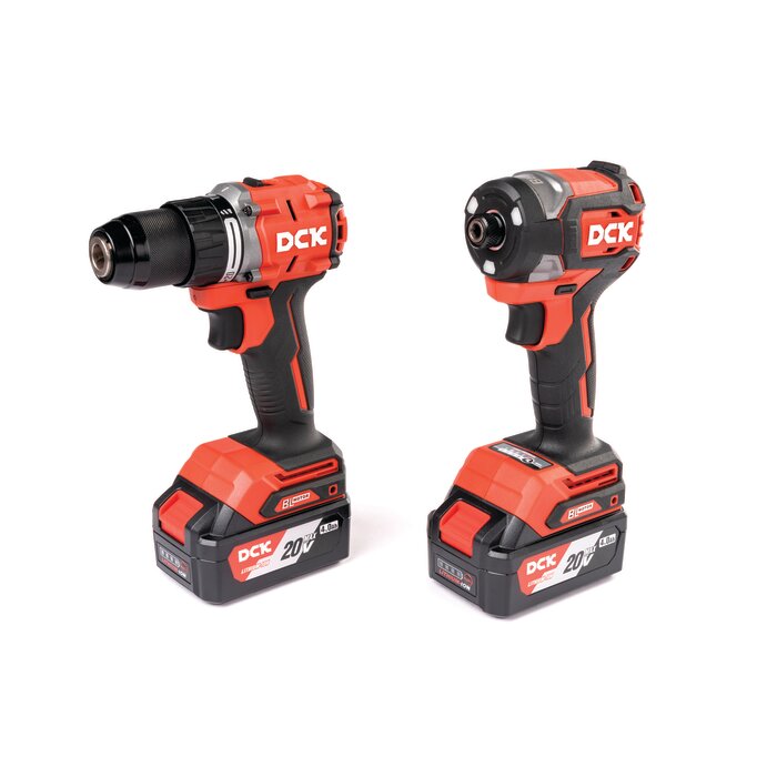 Kit perceuse-visseuse à percussion + visseuse à chocs – DCK – 20 V – 2 batteries 4,0 Ah-6