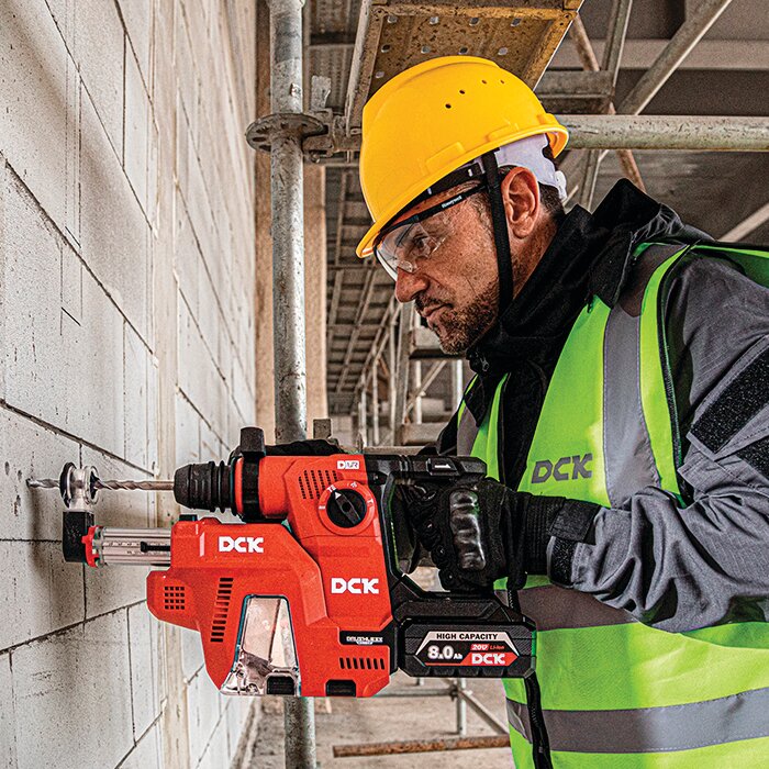 Kit perforateur burineur sans fil – DCK – 20 V – 2,8 J – Avec aspiration-4