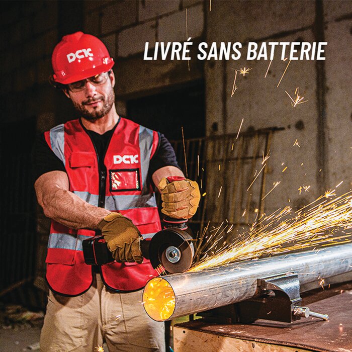 Meuleuse d’angle sans fil – DCK – 20 V – Moteur brushless – 125 mm – Sans batterie-2