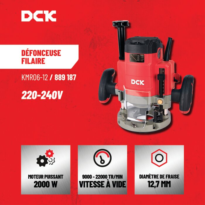 Défonceuse filaire - DCK - 2000 W-2