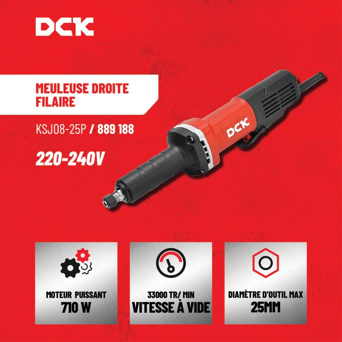 Meuleuse droite filaire - Fraiseuse - DCK - 710 W-2