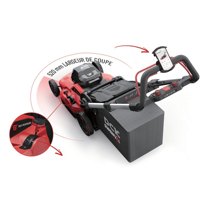 Tondeuse sans fil tractée - DCK - 58 V - Moteur Brushless-4