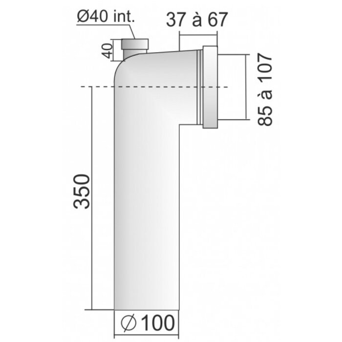 Pipe longue Ø 100, à prise d'air - Regiplast-1