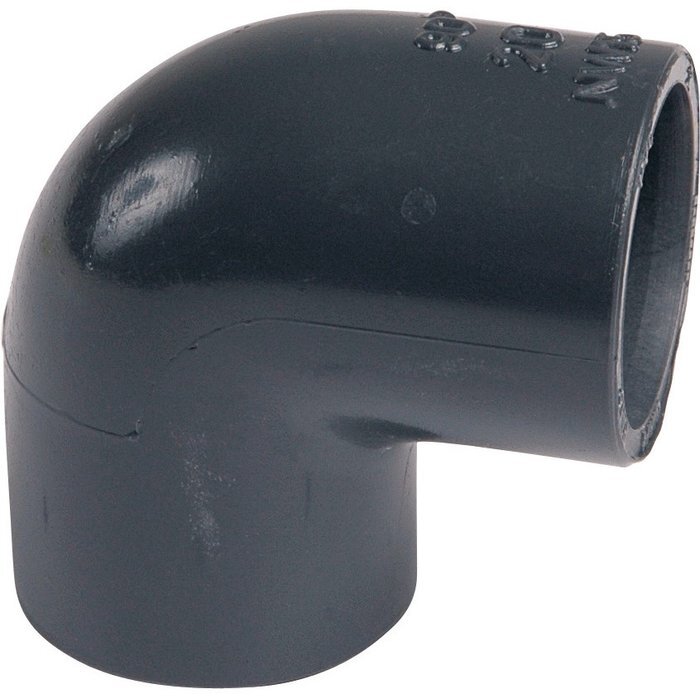 Raccord coudé 90° pression - GIRPI - PVC - Noir - FF - Ø 50 mm