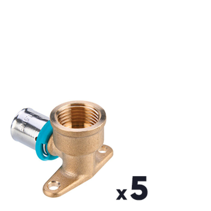 Lot de 5 appliques PER coude - SIDER - SidPress - A sertir - Ø12mm - F1/2"-1