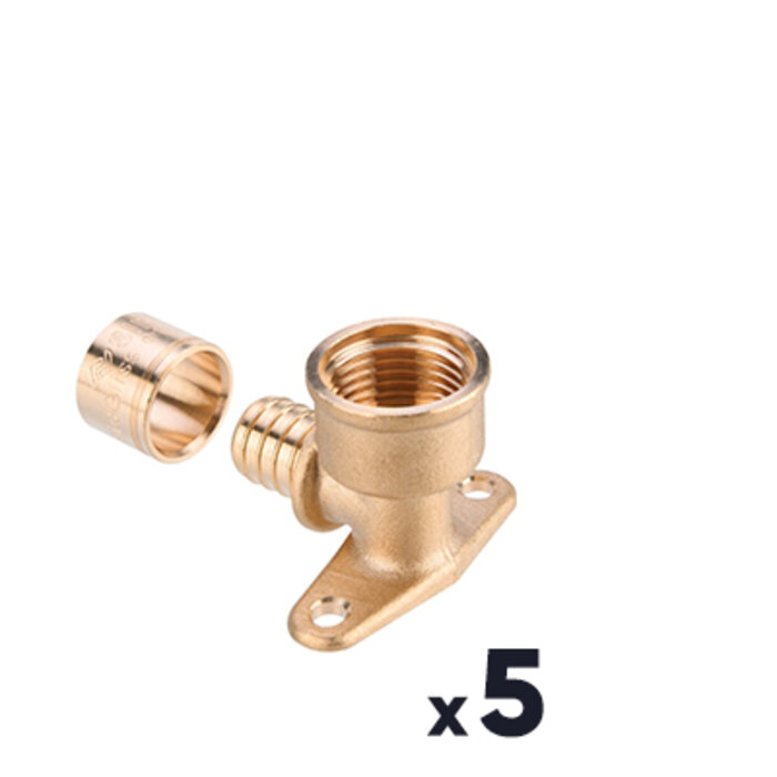 Lot de 5 appliques longue PER coude - SIDER - SidGliss - A glissement-1