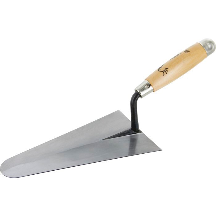 Truelle italienne ronde acier - Outibat - Manche bois-1