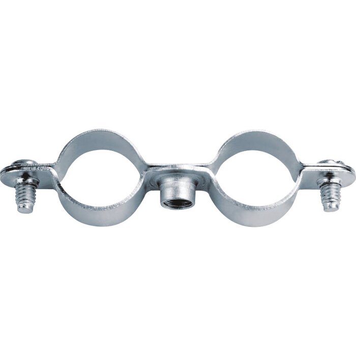 Collier de fixation double - SIDER - Acier zingué -1