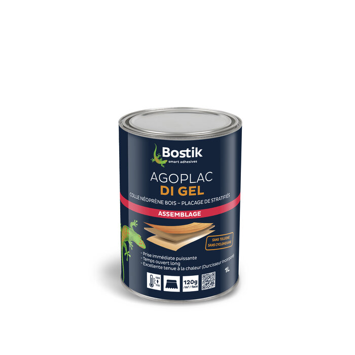 Colle contact néoprène gel – BOSTIK – Agoplac DI Gel – Prise immédiate – 1 L -2