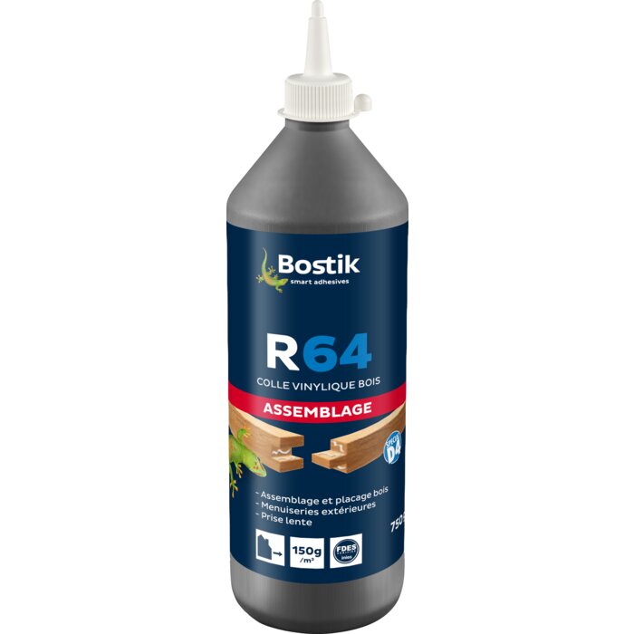Colle vinylique bois – BOSTIK – R64 – Classe D4 – Prise lente – 750 g-2