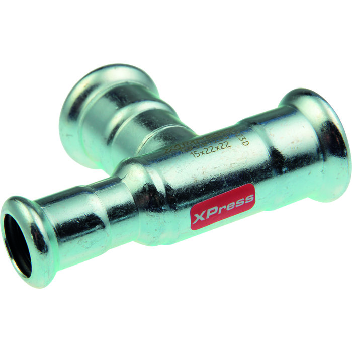 Raccord Té réduit en ligne - Xpress Carbone - Aalberts integrated piping systems -1
