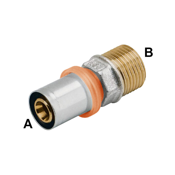 Raccord droit mâle - Ø 32 mm - M 1" - RBM