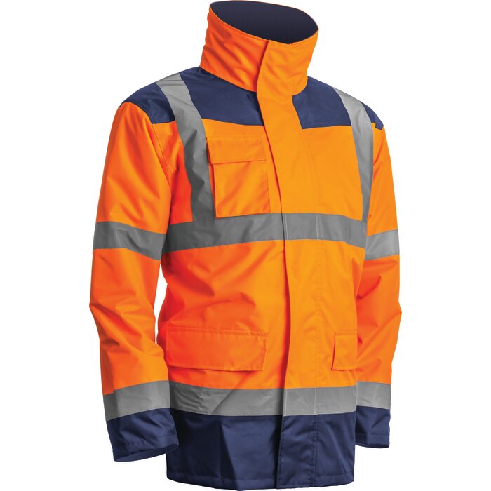 Parka haute visibilité 4 en 1 - COVERGUARD - Kanata - Orange/marine-1