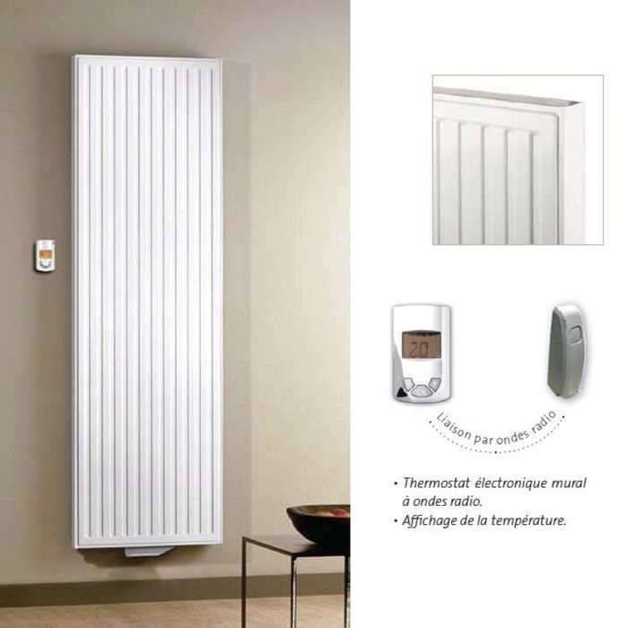 Radiateur à fluide caloporteur FINIMETAL - Yali GV - Vertical - 2000W - Blanc -  5121200-2