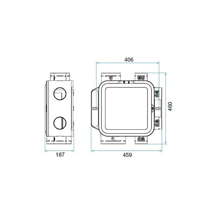 Caisson VMC simple flux hygroréglable - ALDES - EasyHOME PureAIR COMPACT Premium - 11033059-1