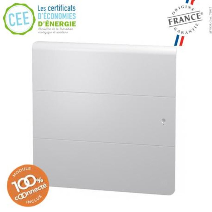 Radiateur bloc fonte INTUIS Axoo connecté – 1000W Horizontal Blanc