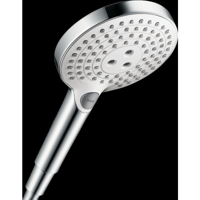Douchette à main 3 jets - HANSGROHE - Raindance Select S 120 EcoSmart - Blanc et chromé-1