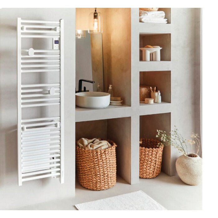 Sèche-serviettes ATLANTIC – Doris digital – Sans soufflerie – Blanc brillant-4