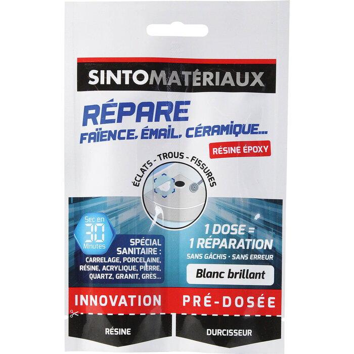 Répare d'émail, faïence, céramique - STARWAX - 15 g – Résine époxy sanitaire-1