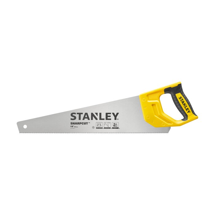Scie égoïne – STANLEY – SharpCut – 450 mm – Coupe fine-1
