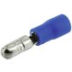 Cosse cylindrique Dhome - Mâle - Bleu - Diamètre 4 mm - Vendu par 10
