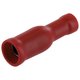 Cosse cylindrique Dhome - Femelle - Rouge - Diamètre 4 mm - Vendu par 10