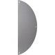 Plaque de propreté demi-lune - Aluminium - Argent - Dimension 300 x 150 mm