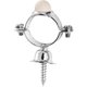 Collier de fixation chromé avec butoir