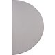 Plaque de propreté inox - Demi-lune - 300 x 150 mm - Adhésive - Duval