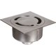 Siphon de sol Netdrain Standard ACO - Inox 304 sablée - Platine 200 x 200 mm - Sortie verticale DN63 mm - PMR