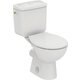 Pack WC au sol – PORCHER – NOE – Sortie horizontale – Blanc brillant – Double chasse 3/6 L