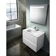 Meuble complet Europa avec plan céramique et miroir rétroéclairé GB Group - 80 cm Blanc