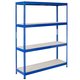 Étagère Stabil Rivet bois/ métallique - AR SHELVING - 4 tablettes - 220 kg par tablette - Dimensions 120 x 192 x 50 cm