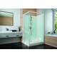 Cabine de douche Izi Glass2 Leda - Rectangle - Portes coulissantes - Verre transparent - 100 x 80 cm