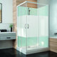 Cabine de douche Izi Glass2 Leda - Rectangle - Portes coulissantes - Verre sérigraphié - 100 x 80 cm