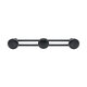 Patère champignon – CIME – 3 têtes rondes – Acier noir mat – Style industriel