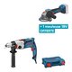 Lot perceuse à percussion filaire – BOSCH – GSB 24-2 1 100 W, meuleuse d'angle 18 V OFFERTE