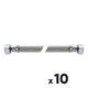 Flexible de raccordement - 30 cm - FF 3/8" - Lot de 10