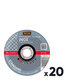 Lot de 20 disques à tronçonner - SCID - Diamètre 125 mm - Inox - Standard