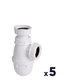 Lot de 5 siphons de lavabo ou bidet à culot - Nicoll - Ø 32 mm