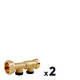 Lot de 2 clapets anti-pollution droit - Après compteur - Mâle / Femelle - Avec joint