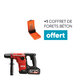 Perforateur burineur sans fil - DCK + 1 coffret de forêts et de taillants OFFERT