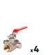 Vanne boisseau sphérique à purge - SIDER - PN40 - FF - Lot de 4