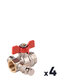 Vanne boisseau sphérique à purge - SIDER - Poignée papillon - FF - Lot de 4